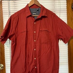 Van Heusen Red Casual Button Down Shirt